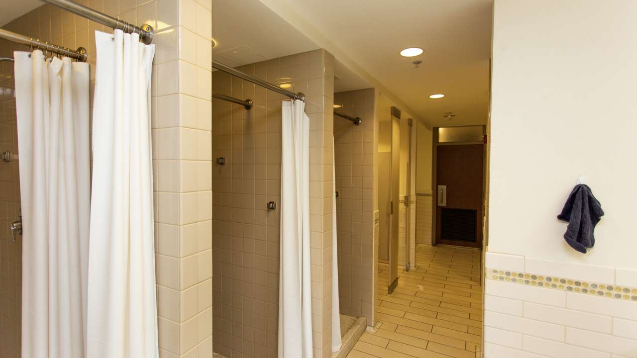 Huntress Hall showers