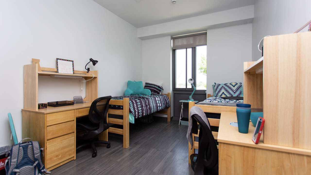 The Commons double occupancy dorm room