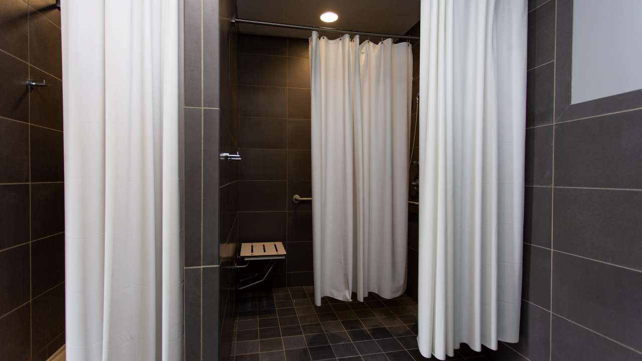 Shower stall in The Commons