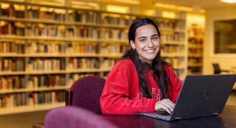 Student in the Library